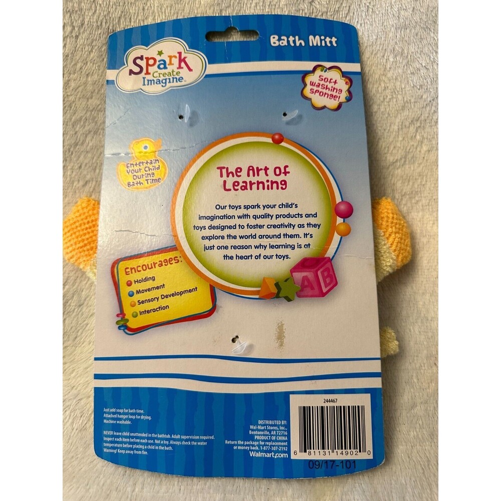 Spark Create Imagine Bath Mitt, Children's Bath Sponge Mitt, Duck - Picture 2 of 2